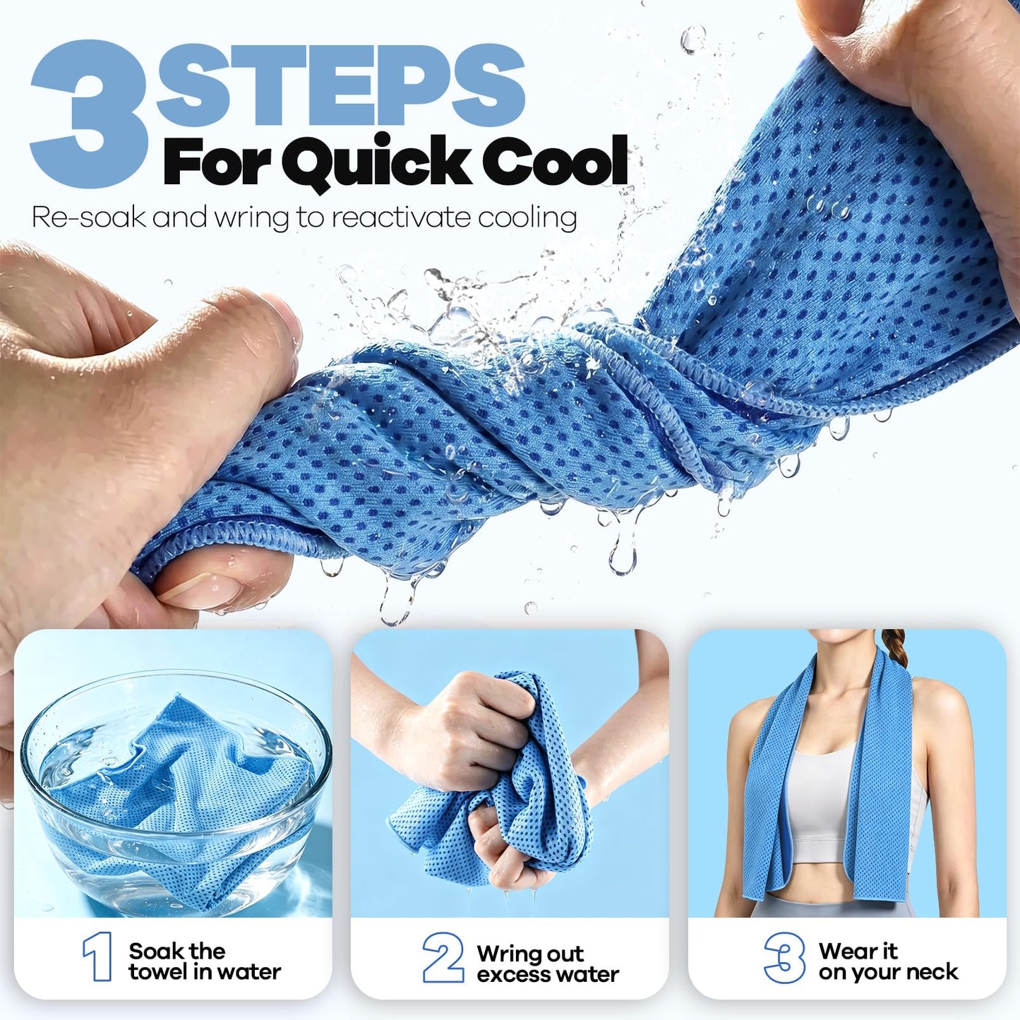 ROXUN 4 Pack Cooling Towels, 40''x12'' Soft Breathable Chilly Neck Ice Towel for Workout Running Golf Gray+Dark Gray+Blue+Grayish Blue
