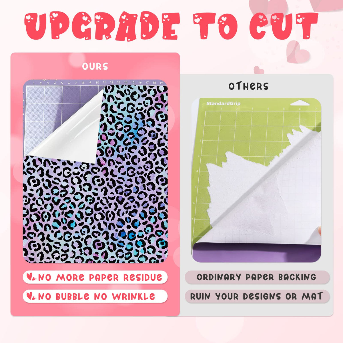 Tintnut Permanent Vinyl - 10 Sheets 12"x10", Rainbow Leopard Permanent Adhesive Vinyl Sheets, Cheetah Patterned Permanent Adhesive Vinyl for Cutting Machine,Home Decor Self Sticker