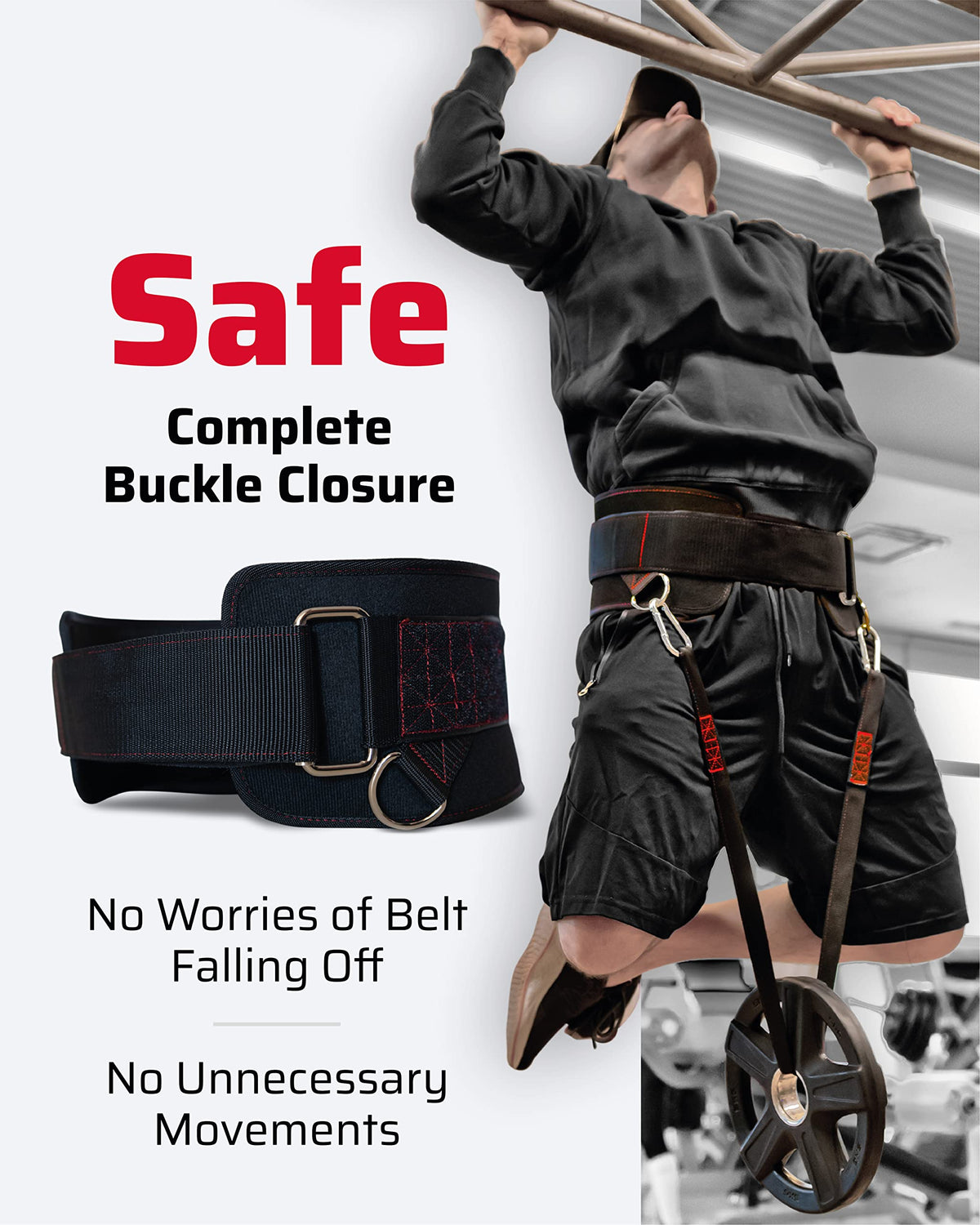 THEFITGUY Belt for Pulling Plus The Ultimate Dip Belt & Dumbbell Loading Straps Bundle