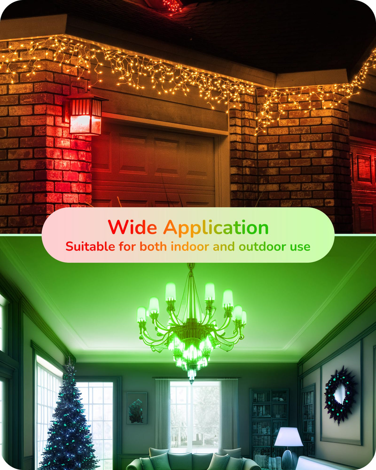 EDISHINE C35 Red Dimmable LED Light Bulbs, E12 Candelabra, 60W Equivalent, 6 Pack