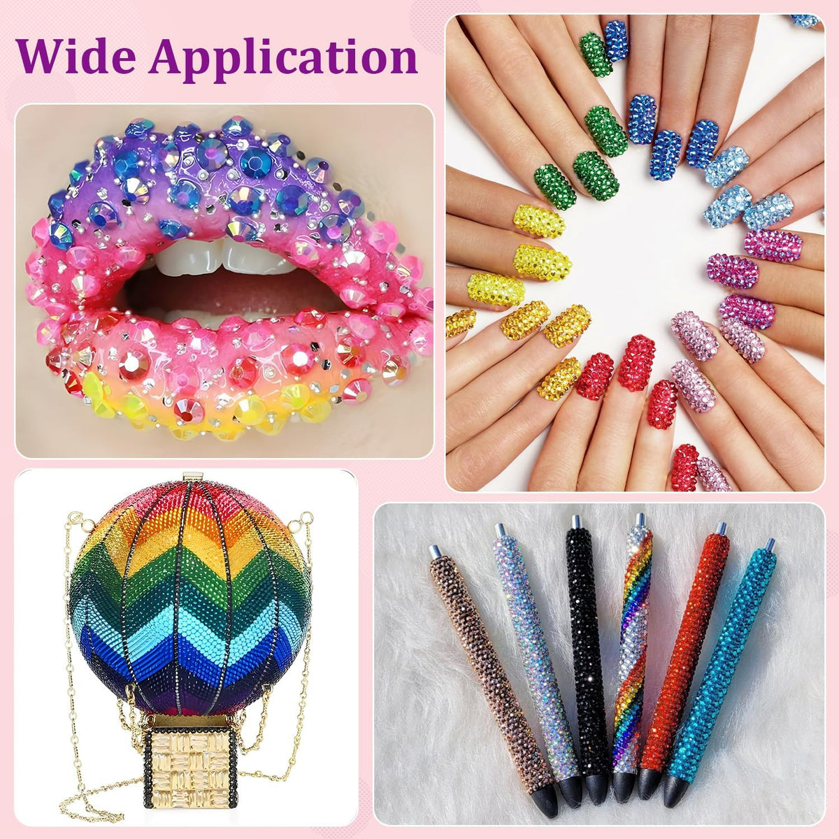 40000Pcs Resin Jelly Rhinestones for Bedazzling, 3mm Mixed-Color Flatback Gems for Diamond Art, Bedazzler Kit with 1Pcs 10ml B7000 Jewelry Glue for Crafting Crafts Book Shoes Nail Art
