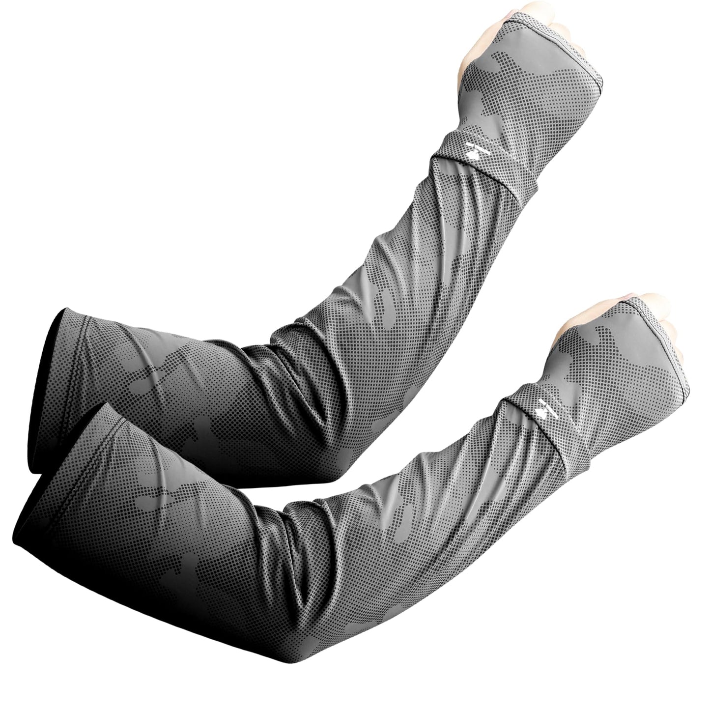 TACTICAL BIRD Loose Cooling Arm Sleeves for Men Women Youth - Tattoo Cover Up - Breathable, UPF 50+ UV Sun Protection, Sports Arm Sleeves (Black-gray, XL)