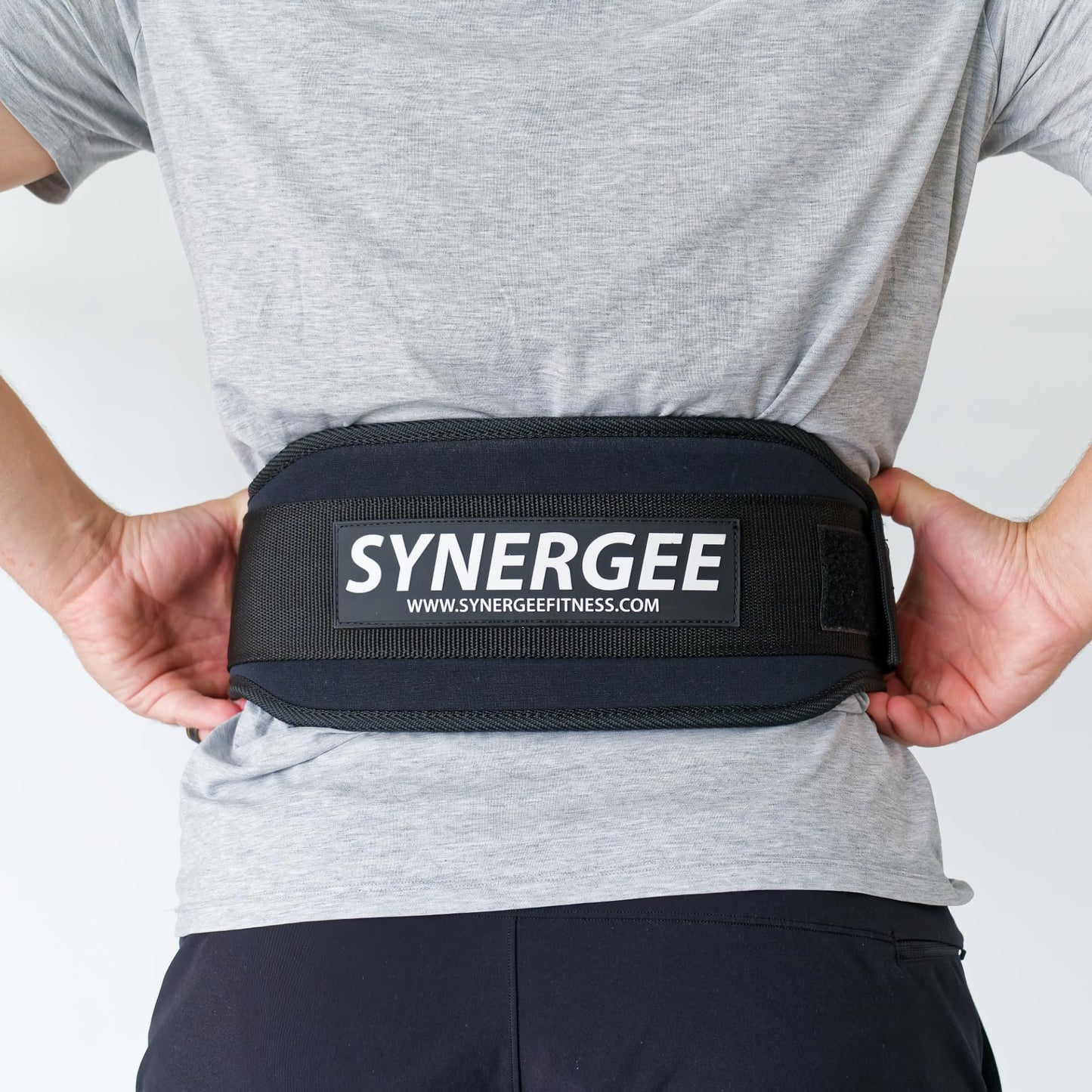 Synergee Weightlifting Belt 5” Padded Support for Squats Deadlifts Powerlifting & Cross Training - X-Large