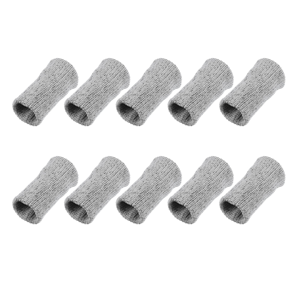 VOCOSTE 10 Pcs Breathable Finger Sleeves, Thumb Braces Support Elastic Compression Protectors for Relaxing Pain Arthritis Trigger Finger, Gray