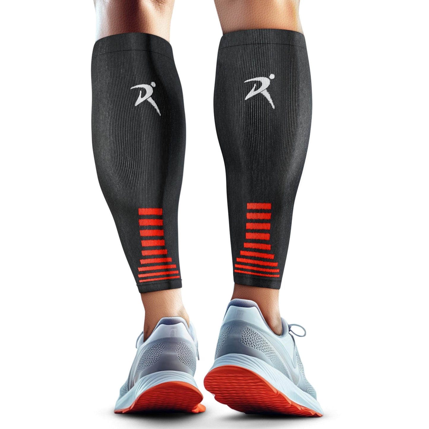 Rymora Calf Compression Sleeves Men Women Shin Splints Running (Pair) (Black) (XS)