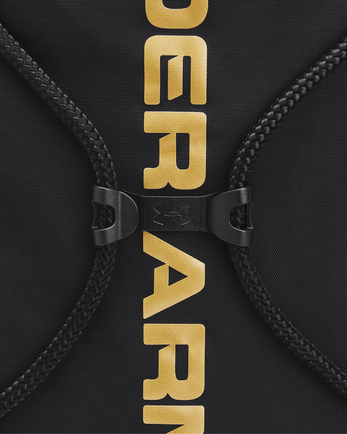 Under Armour Unisex-Adult Ozsee Sackpack , Black (010)/Metallic Gold , One Size Fits All