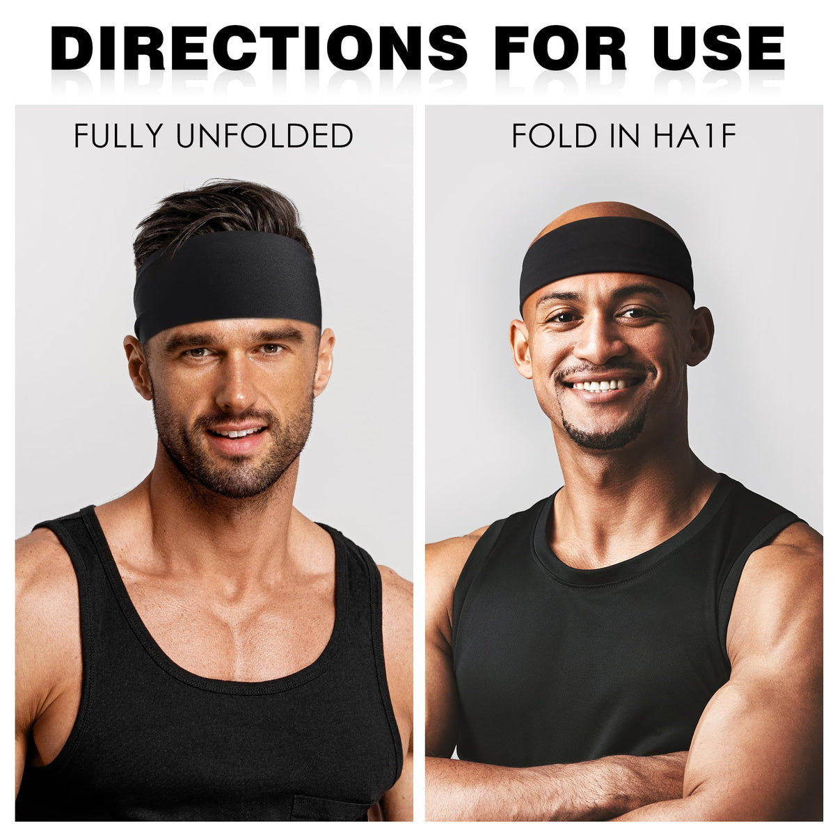 Sport Headbands for Men - 7 Pcs Sweat Absorbent Running Headband for Fitness Workout Running Rugby Baseball Yoga High Intensity Interval Training, Unisex Sweatband for Both Men and Women