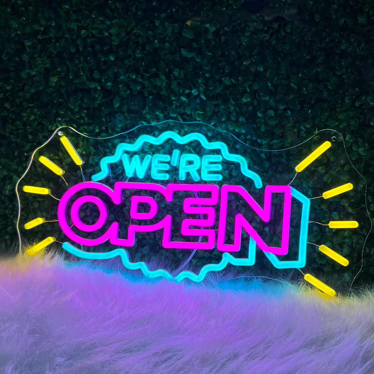 BUIZZEUOIV Open Neon Sign, Large 20'' LED Open Business Sign for Windows Doors, LED Welcome Sign for New Store Opening, USB Powered Grand Opening Light for Cafe Office Retail Shop Restaurant