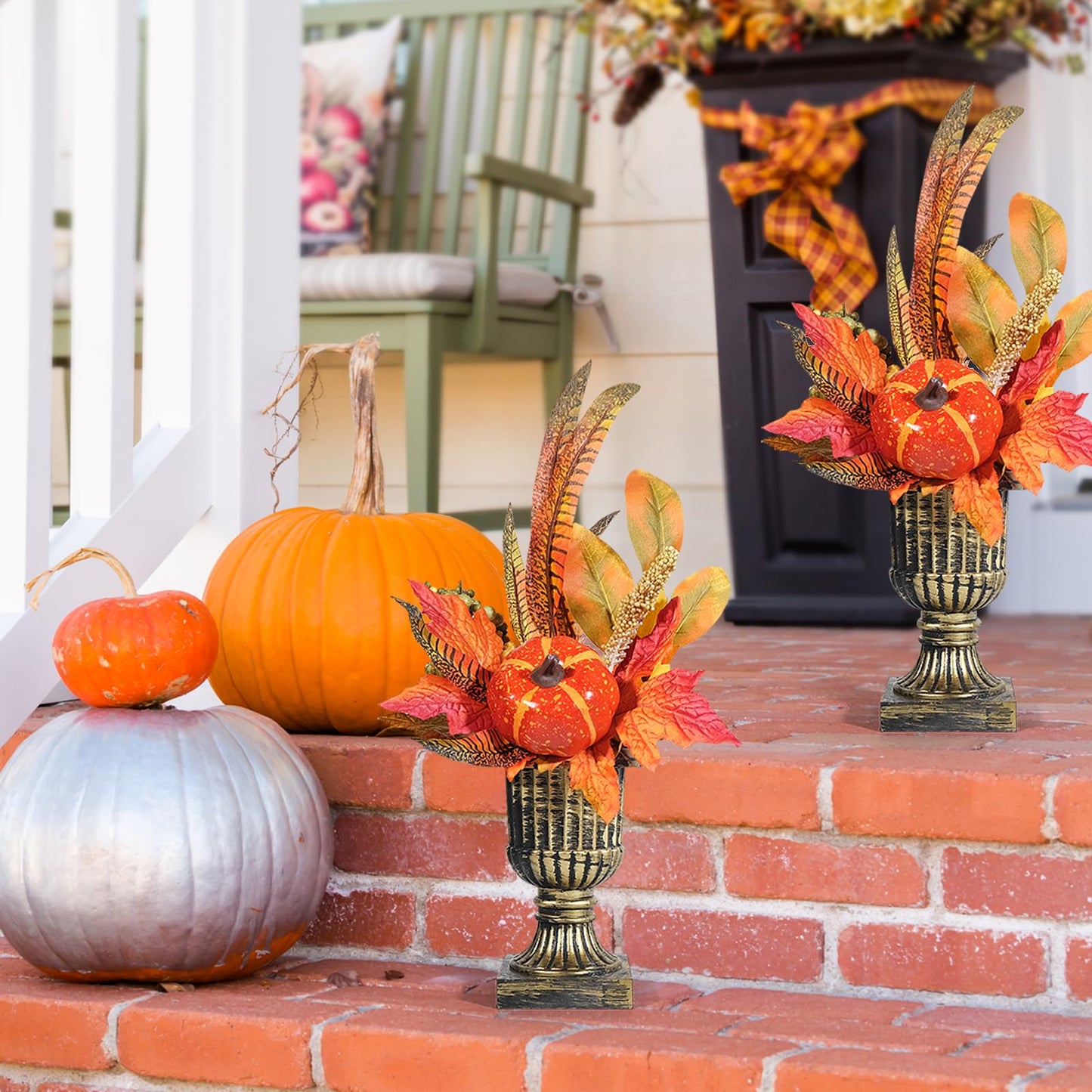Nuokin Halloween Decorations Artificial Imitation Pumpkin Table Shelf Thanksgiving Autumn Indoor Home Decor Gifts (1PCS, ONE Size)