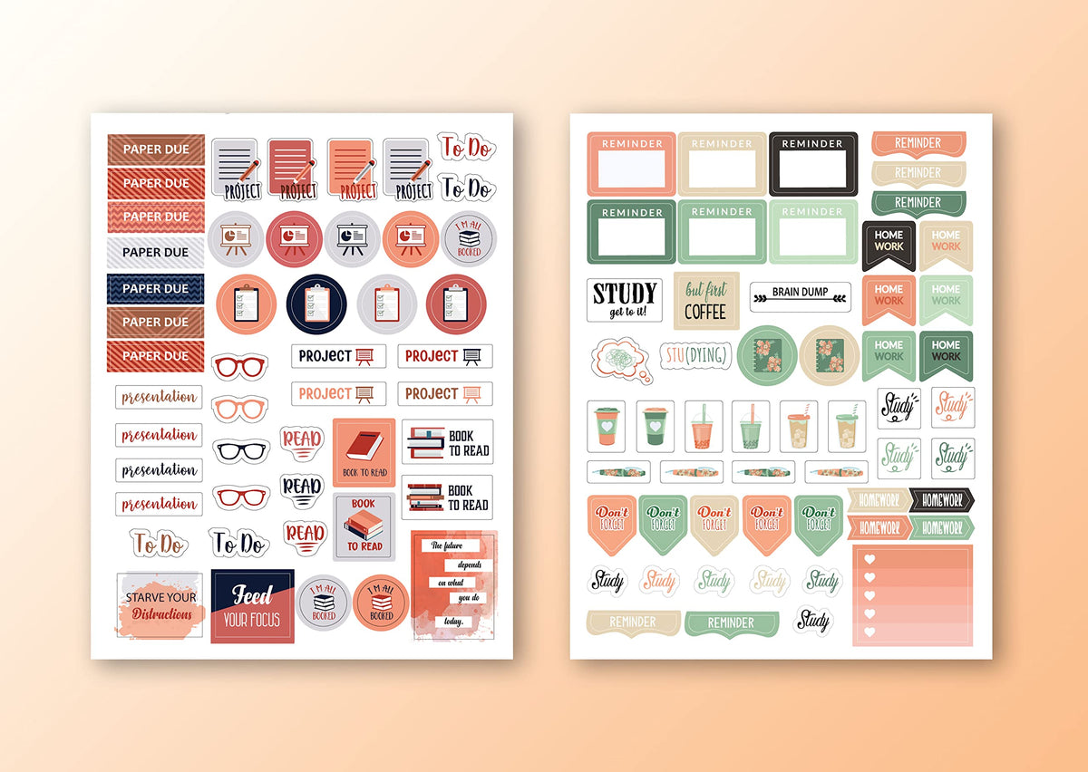 Lamare Planner Stickers for Students and College Stickers for Journaling