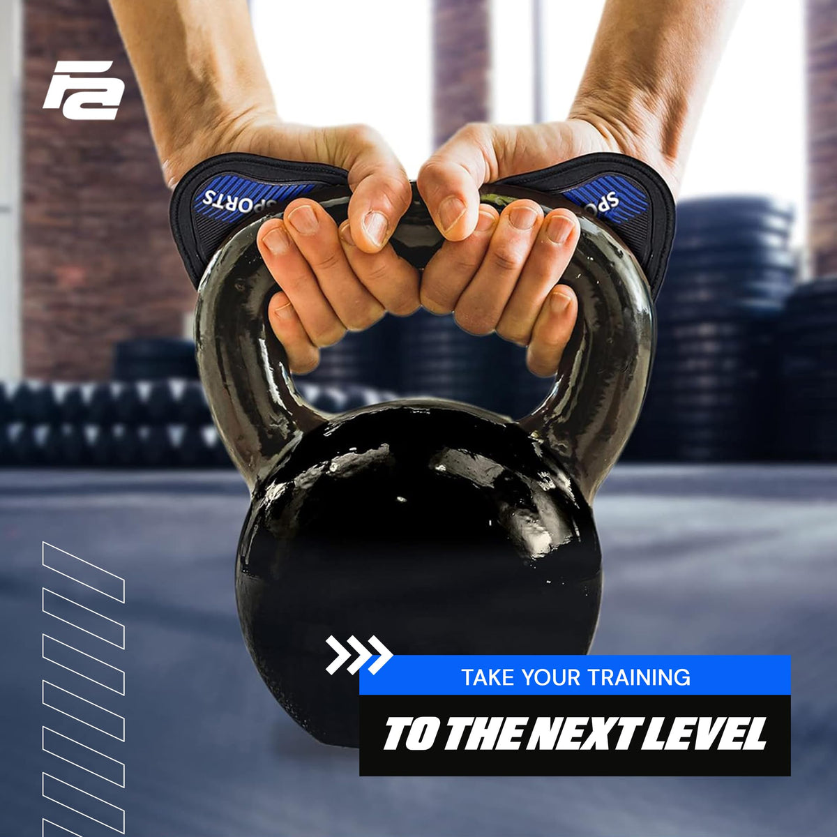 Fit Active Sports Weight Lifting Gloves for Men & Women - Durable Gym Workout Gloves with Grip Pads, Rubber Padding to Prevent Calluses | Blue, Small/Medium