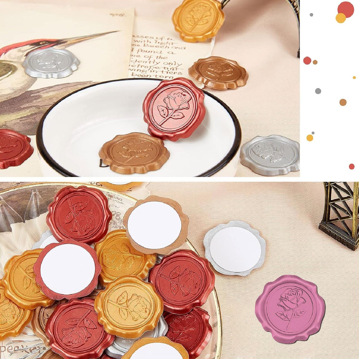 CRASPIRE 100pcs Initial S Wax Seal Stickers Silver Letter Alphabet Self Adhesive Seal Stickers Sealing Label Decal for Gift Wrapping Wedding Birthday Cards Making Christmas Invitations Envelope
