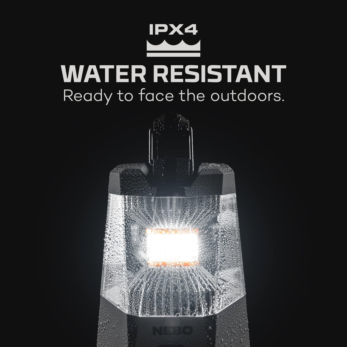 NEBO Galileo Lantern - 1000 Lumens, Rechargeable, Durable, Water-Resistant, Aluminum, Smoke Gray, Model NEB-LTN-0004