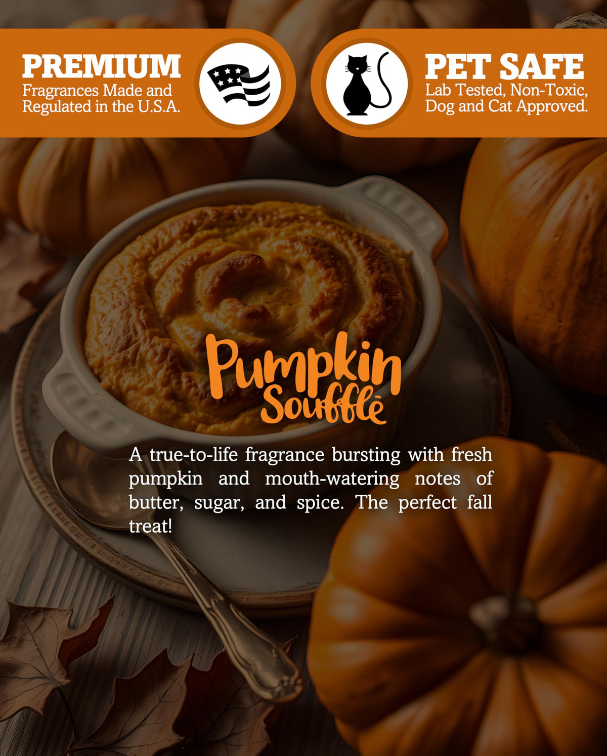 Pumpkin Souffle Soy Votive Candles - Scented with Natural Fragrance Oils - 6 Beige Natural Votive Candle Refills - Bakery & Food Collection