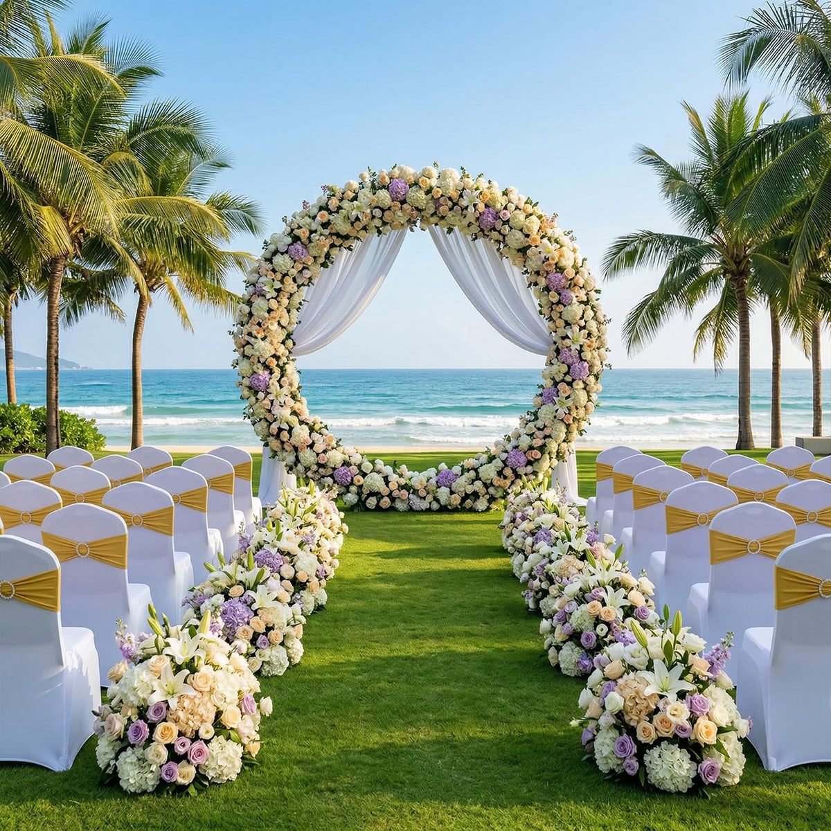 MehelloFeather Spandex Chair Sashes 50Pcs Chair Bows for Weddings Parties Holiday Celebrations and Event Decorations(Gold)