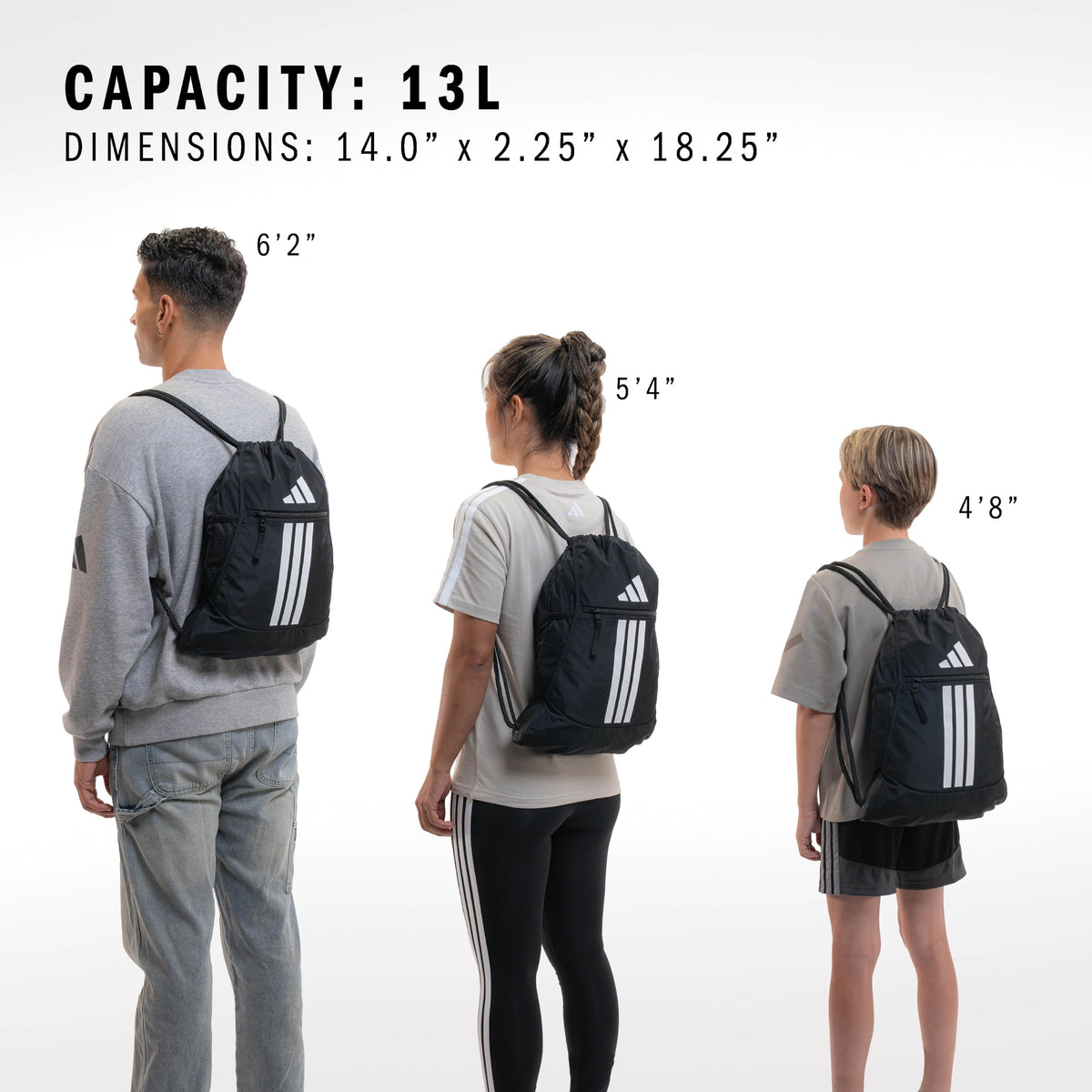 adidas Alliance Sackpack – Drawstring Backpack for Sports, Small Gym Bag