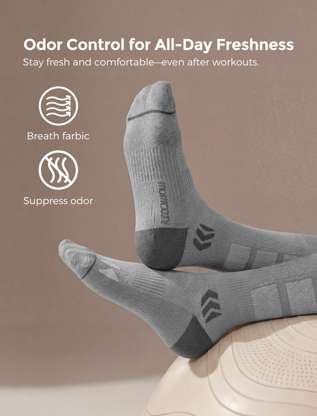 Momcozy Compression Socks for Women, 20-30mmHg Knee High Athletic Support Socks for Running, Travel, Flying, Yoga & Workouts 2 Pairs