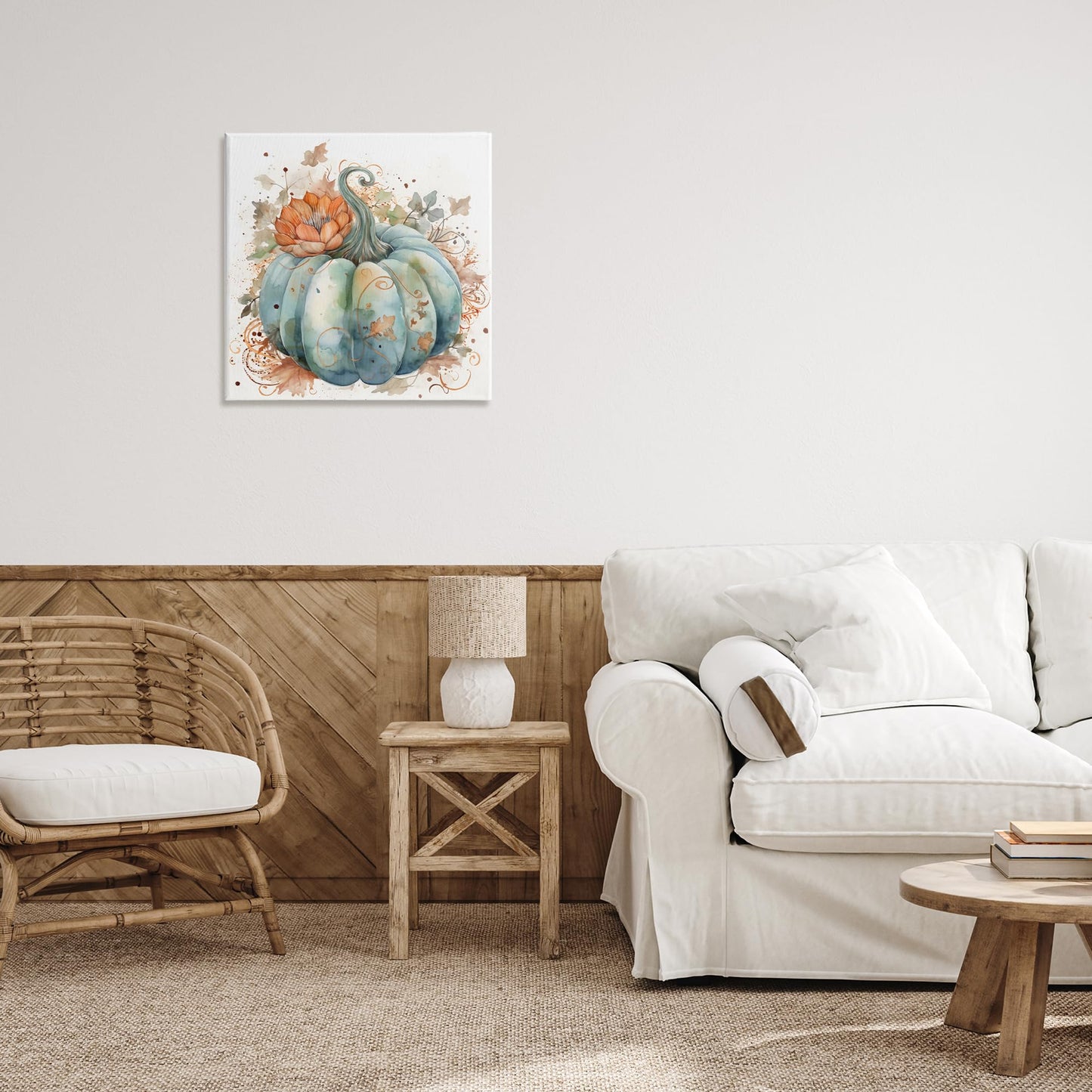 Stupell Industries Boho Pumpkin & Blossom Canvas Wall Art, design by Creative Studio, 17 x 17
