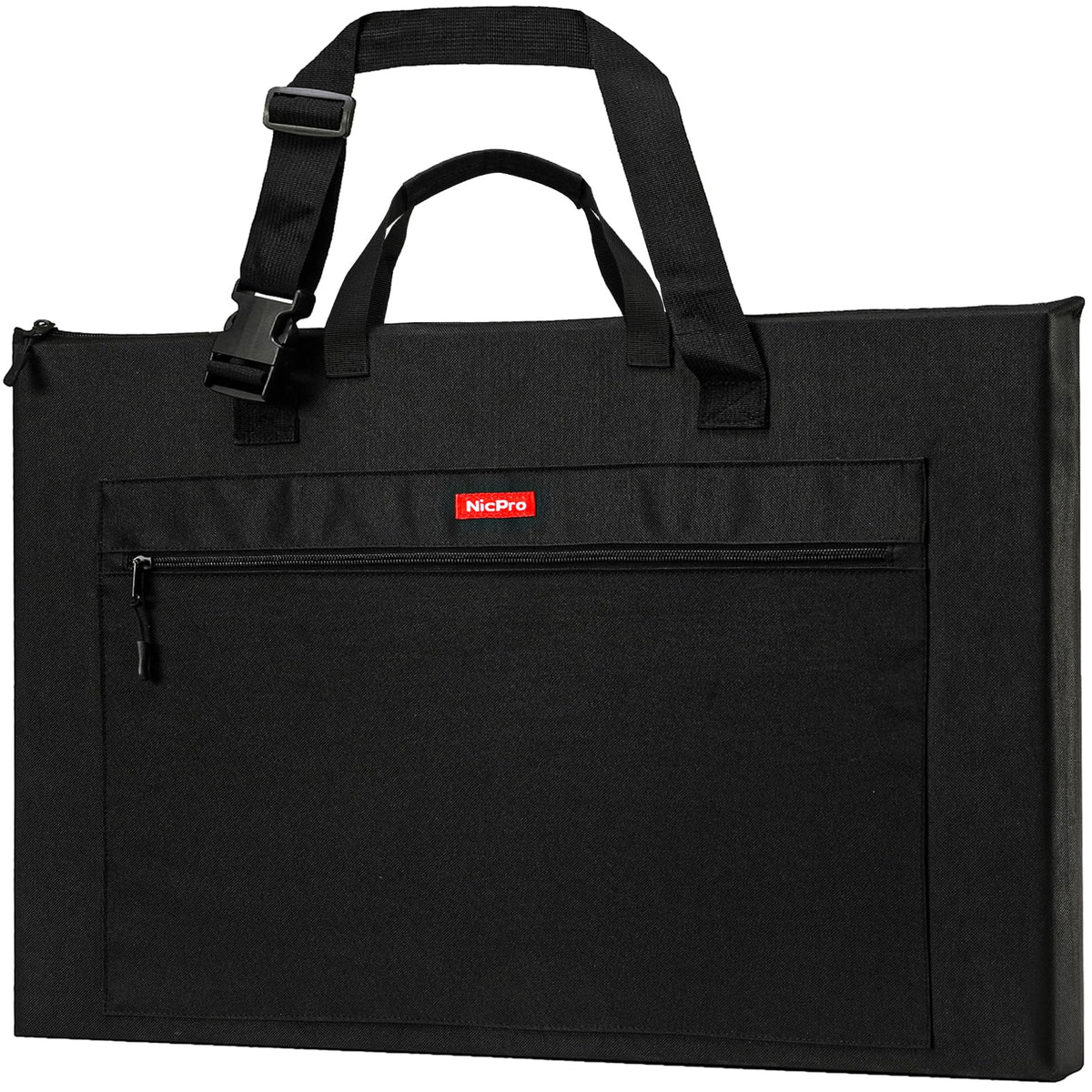 Nicpro Light Weight Art Portfolio Bag, 18x 24 Inches Waterproof Art Portfolio Case with Shoulder & Handle Carry, for Artwork, Poster, Sketch Drawing, Canvas, Photography, Solar Panel Storage