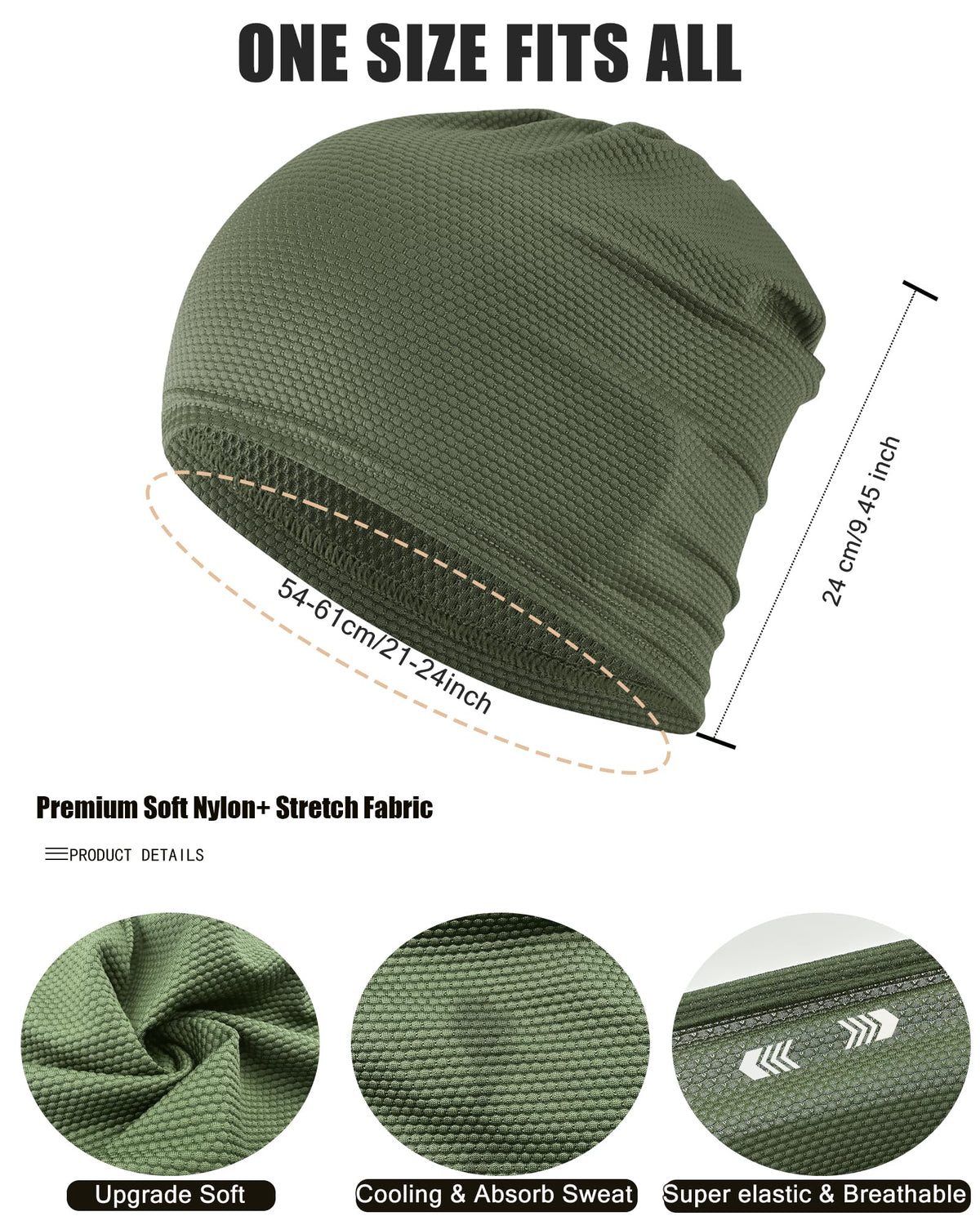 choshion Cooling Skull Caps for Men Women-Thin Breathable Mesh Beanie for Running Skull Cap for Cycling Gym & Outdoor Sports