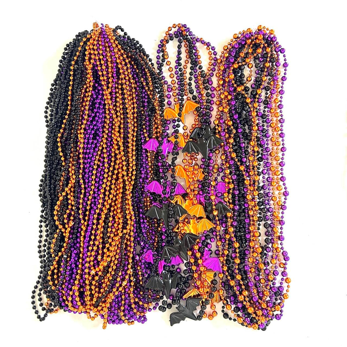YSPPF 102 Pcs with 5 Styles Halloween Themed Set Beads Necklaces Orange Black Purple White Halloween Pirate Festival Bead Necklaces Party Supplies