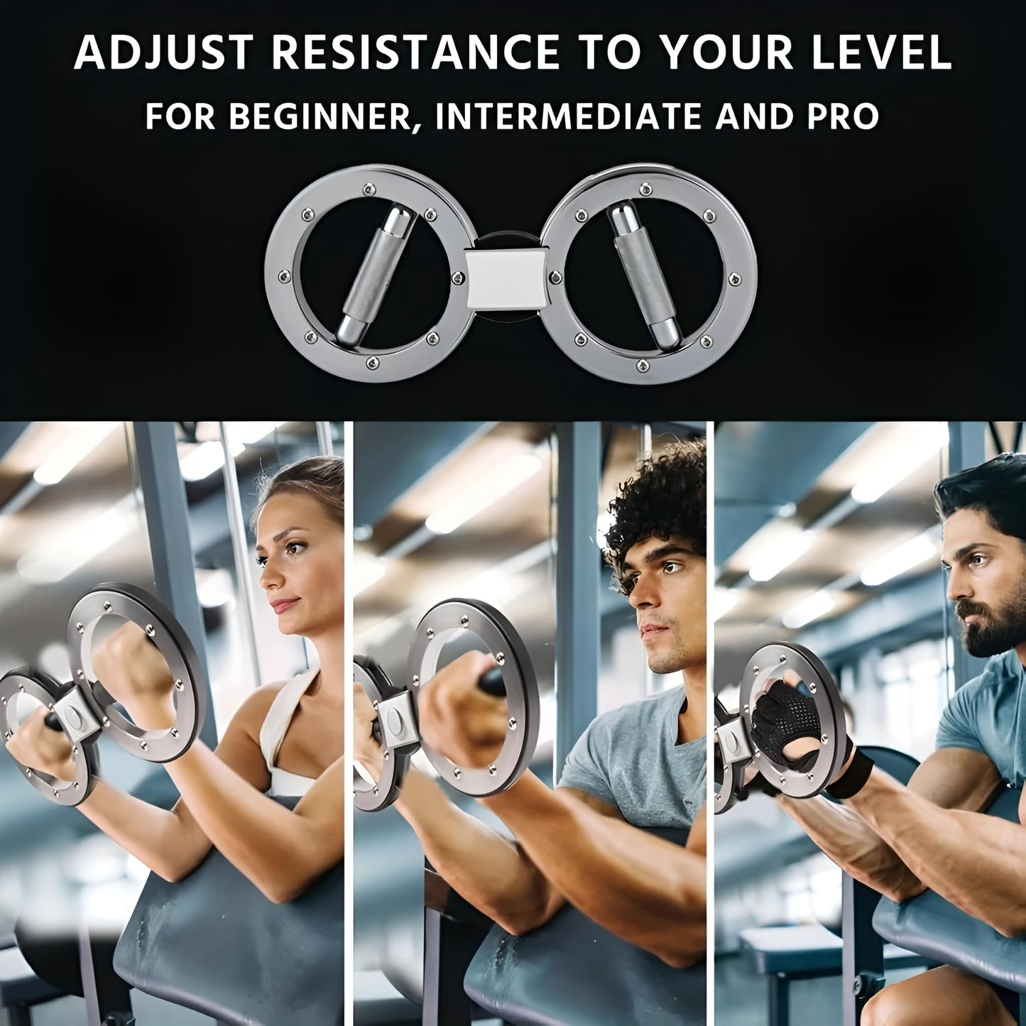 11 Pounds Multifunctional Burn Machine Adjustable Resistance Forearm Trainer 360° Rotation Muscle Burner Machine Arm Rehabilitation Exercise Equipment for Men and Women (Silver)