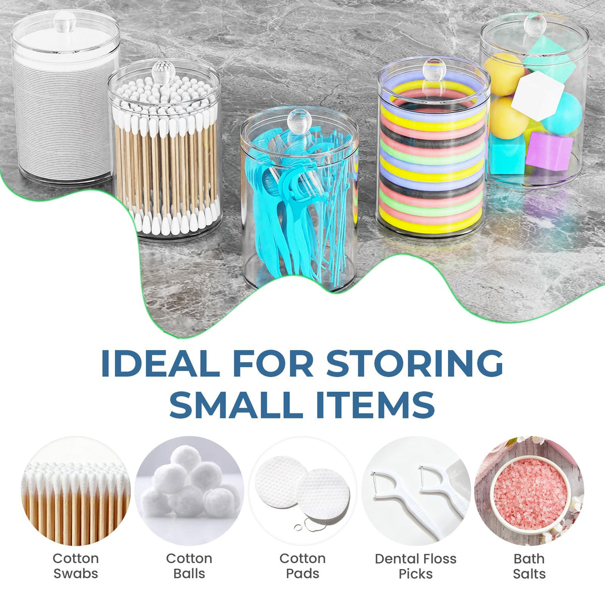 PARKMANI Bathroom Counter Organizers and Storage, Toothbrush Holders for Bathrooms with 3 PCS Qtip Holder, Kids Electric Toothbrush and Toothpaste Holder for Bathroom Vanity Sink Organizer (White)