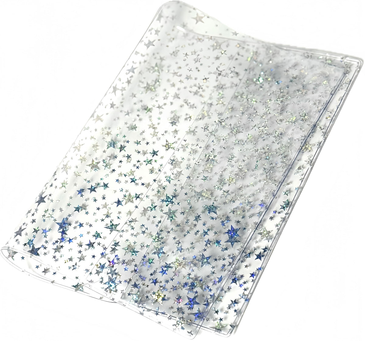 A5 Jelly Planner Cover, Fits A5 Hobonichi Cousin, Midori and Stalogy Notebooks, Glitter Star Design