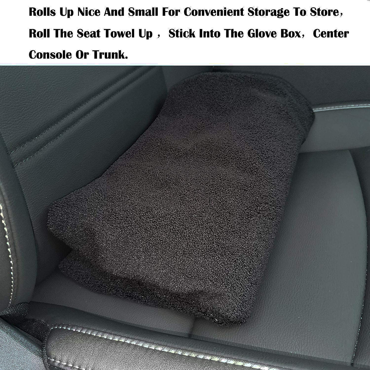 LoyaGour Car Seat Cover Protector Front Seats,for Gym Workout,Running,Swimming,Beach and Hiking,Waterproof Sweat Towel Bucket Seat Covers for Cars SUV Trucks (Black, 2Pcs)