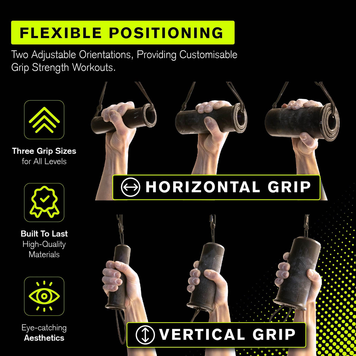 Duonamic Ultimate Switch Grips Package | Complete Grip Strength Training System with Eleviia Handles, Travel Bag & 3 Sizes of Switch Grips | Ideal for Pull-Up Bars, Cable Machines & Resistance Bands | Train Anywhere