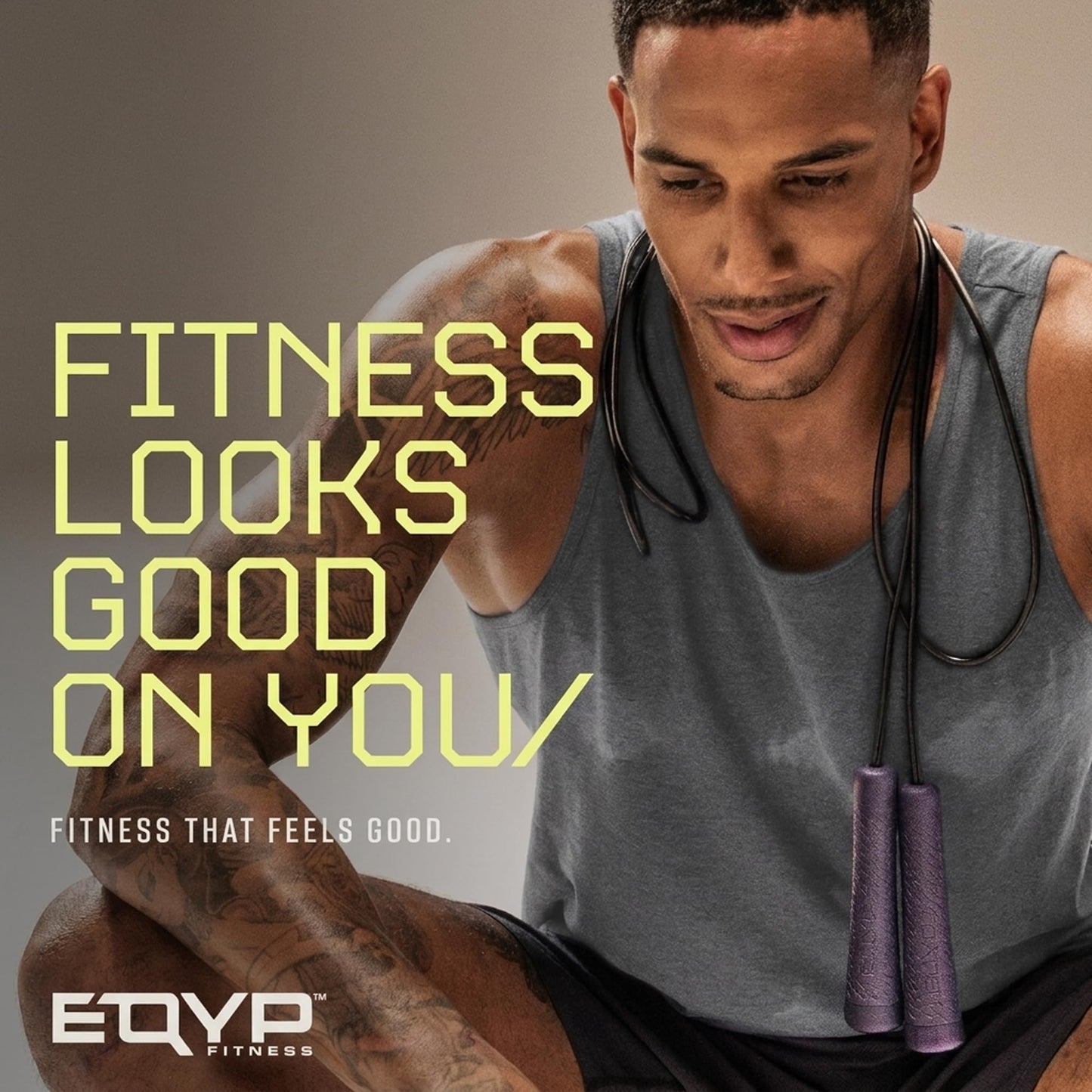 EQYP Resistance Bands Handles 3 Pack – Workout Bands Resistance for Working Out, Home Gym Exercise Tubes Set with X.Light, Light & Medium for Strength Training & Stretching