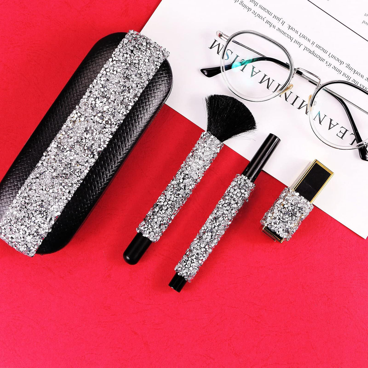 Locacrystal Bling Crystal Rhinestone Ribbon Self-Adhesive Iron on Resin Diamond Ribbon Wrap Roll DIY Bling Stickers for Wedding Clothing Cars Crafts Dress Decoration（Silver,1.18inch x 3yard）