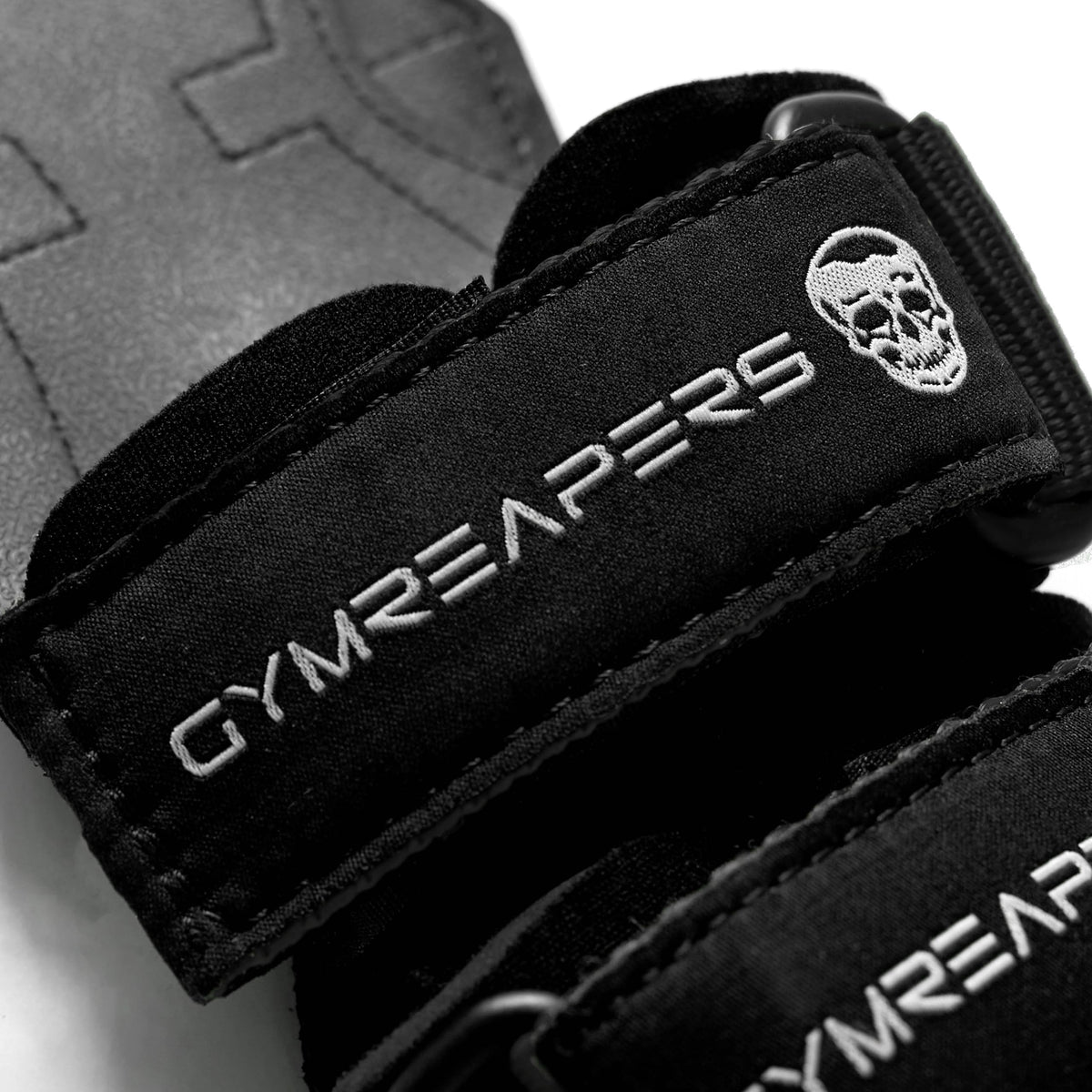 Gymreapers Weight Lifting Grips (Pair) for Heavy Powerlifting, Deadlifts, Rows, Pull Ups, with Neoprene Padded Wrist Wraps Support and Strong Rubber Gloves or Straps for Bodybuilding (Black, Medium)