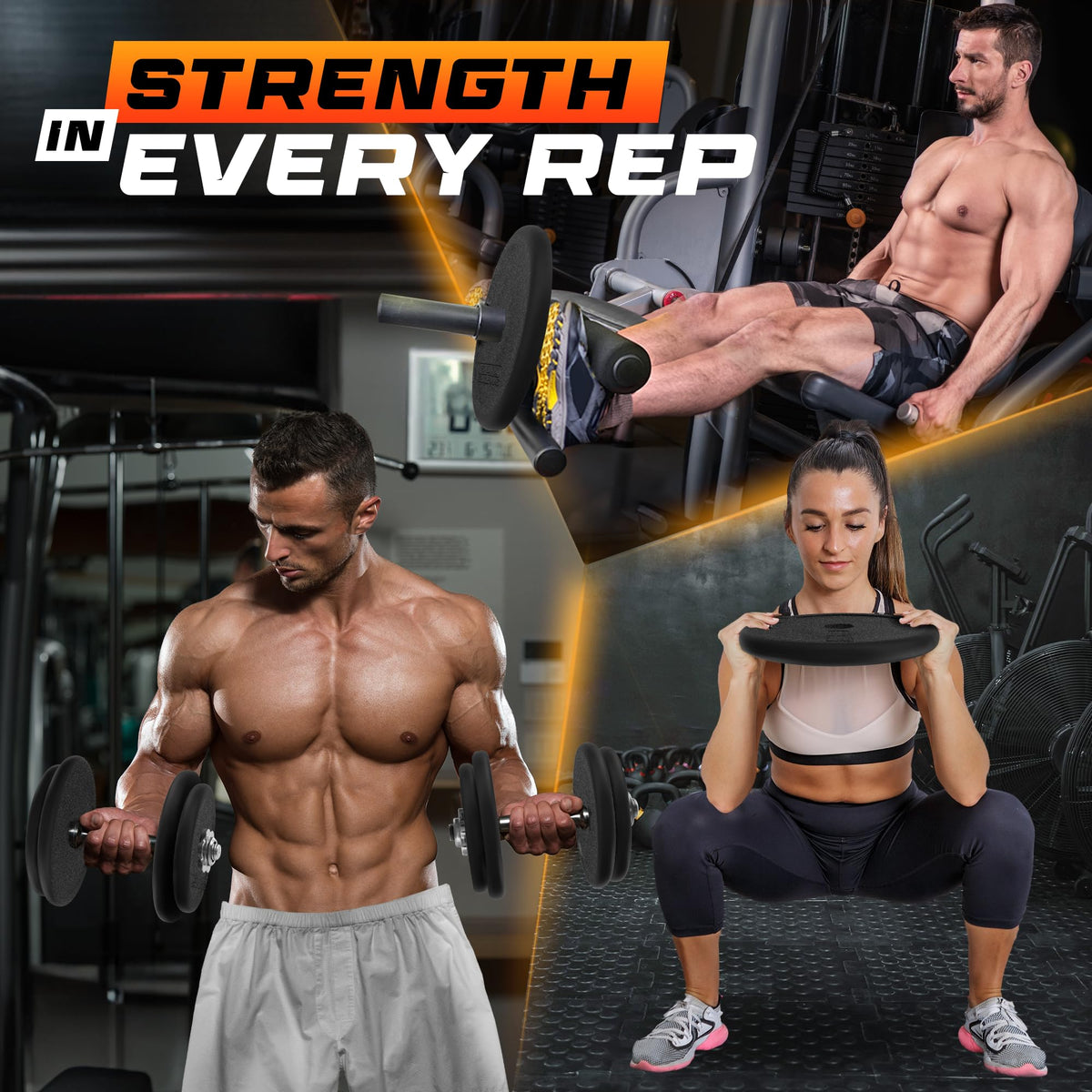 Yes4All Standard 1 Inch Cast Iron Weight Plate - Ideal for Strength Training - 25LB - Single