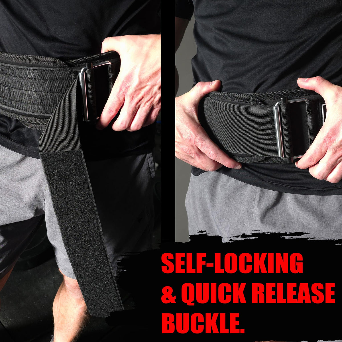 Iron Infidel Recon Weight Lifting Belt - 4" Wide Self Locking Gym Belt for Men & Women, EVA Foam Core Support Weight Belt for Squatting, Deadlifting, Powerlifting, Workout, Fitness & Crossfit (1776, S)
