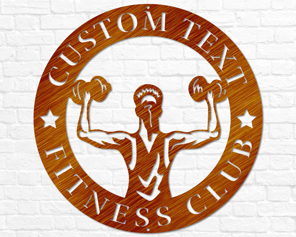 Personalized Ladies Fitness Home Gym Sign | Metal Work Out Decor | Custom Gym Name Sign | Workout Wall Art, Personalized Gifts, Gym Wall Art