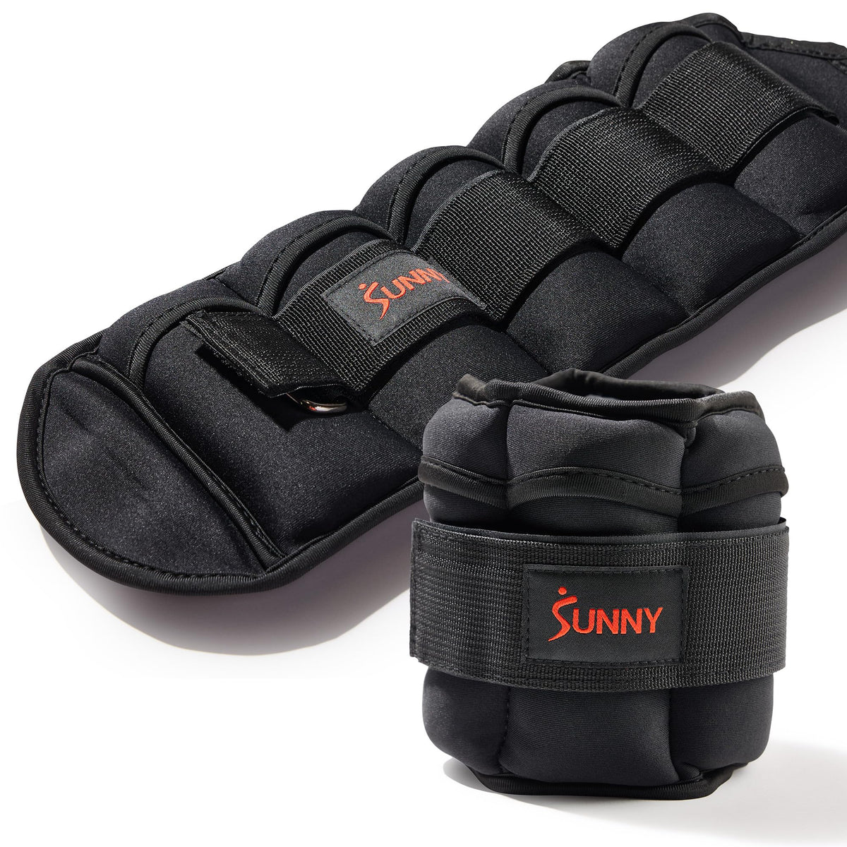 Sunny Health & Fitness Ankle Weights for Women, Men & Kids – Adjustable 1–5 lb Pair | Wrist, Arm & Leg Weights for Walking, Pilates, Yoga & Cardio
