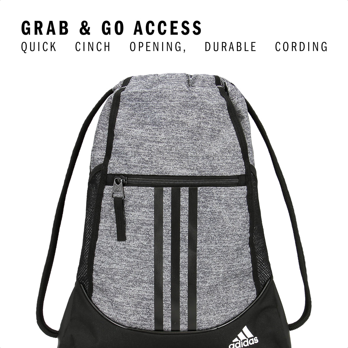 adidas Alliance Sackpack – Drawstring Backpack for Sports, Small Gym Bag