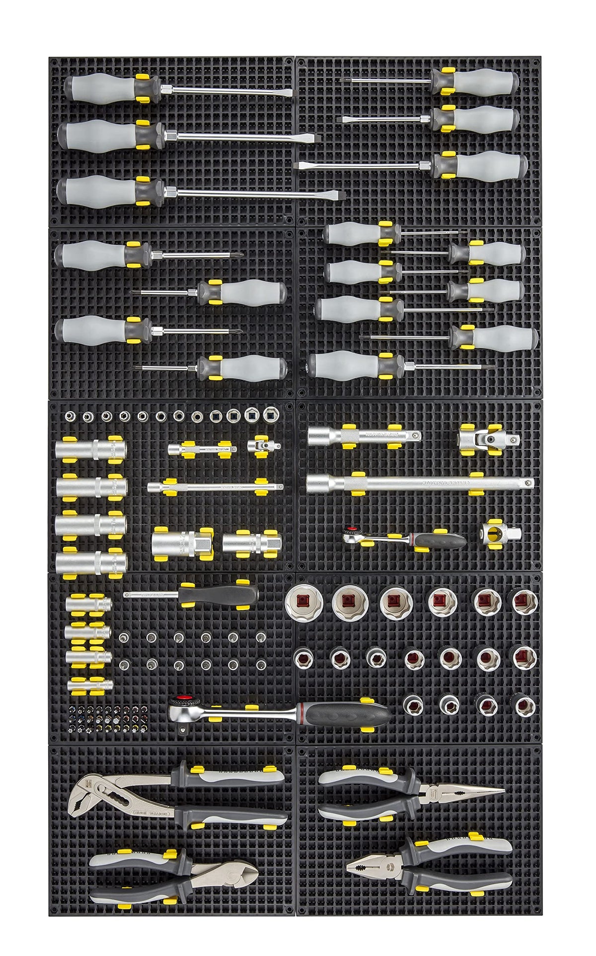 Free Zone 4-Piece Large Pegboard Set (Black)