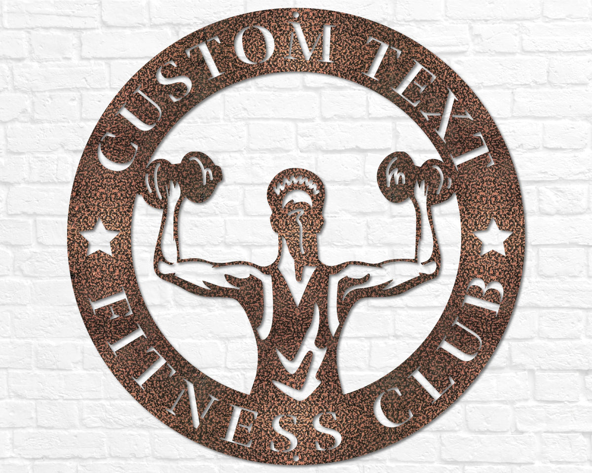 Personalized Ladies Fitness Home Gym Sign | Metal Work Out Decor | Custom Gym Name Sign | Workout Wall Art, Personalized Gifts, Gym Wall Art