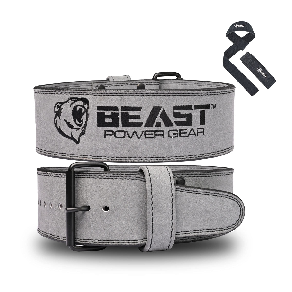 Beast Power Gear Weight Lifting Belts - Free Strap 4” Wide 10mm Thick for Weightlifting Bodybuilding Powerlifting Belt Superior Back Support Gym Belts for Men Women