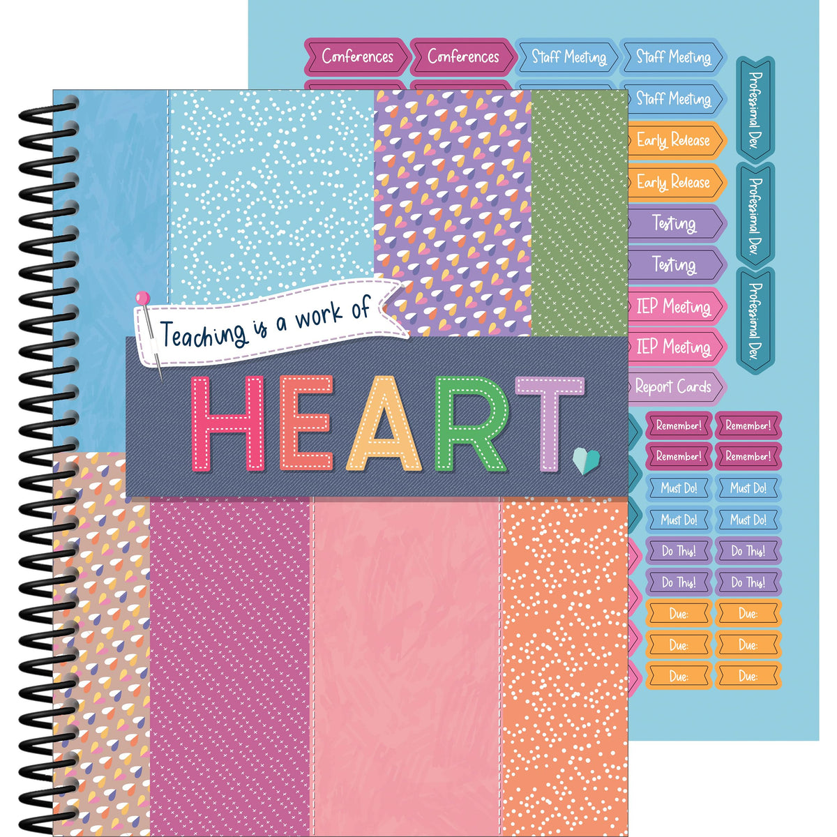 Carson Dellosa Education Crafty & Cool Teacher Planner 2026-2027, Undated 8"x11" Lesson Plan Book With Stickers, Class Schedule,Weekly Calendar, ... Haves, Homeschool Essentials, School Supplies