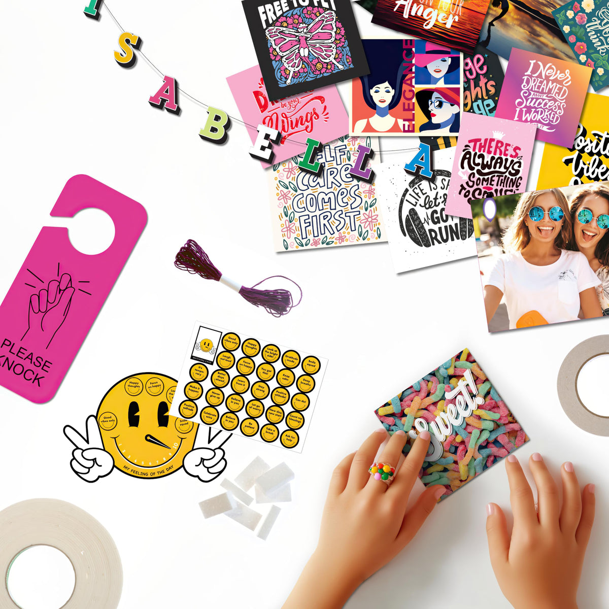 Glow in the Dark Wall Collage Kit for Teen Girls - 1000+ Stickers Teen Girl Room Bedroom Decor, Room Decor for Teen Girls - Teen & Tween Girls Trendy Stuff - Top Gifts for 10 11 12 13 14 Year Old Girl