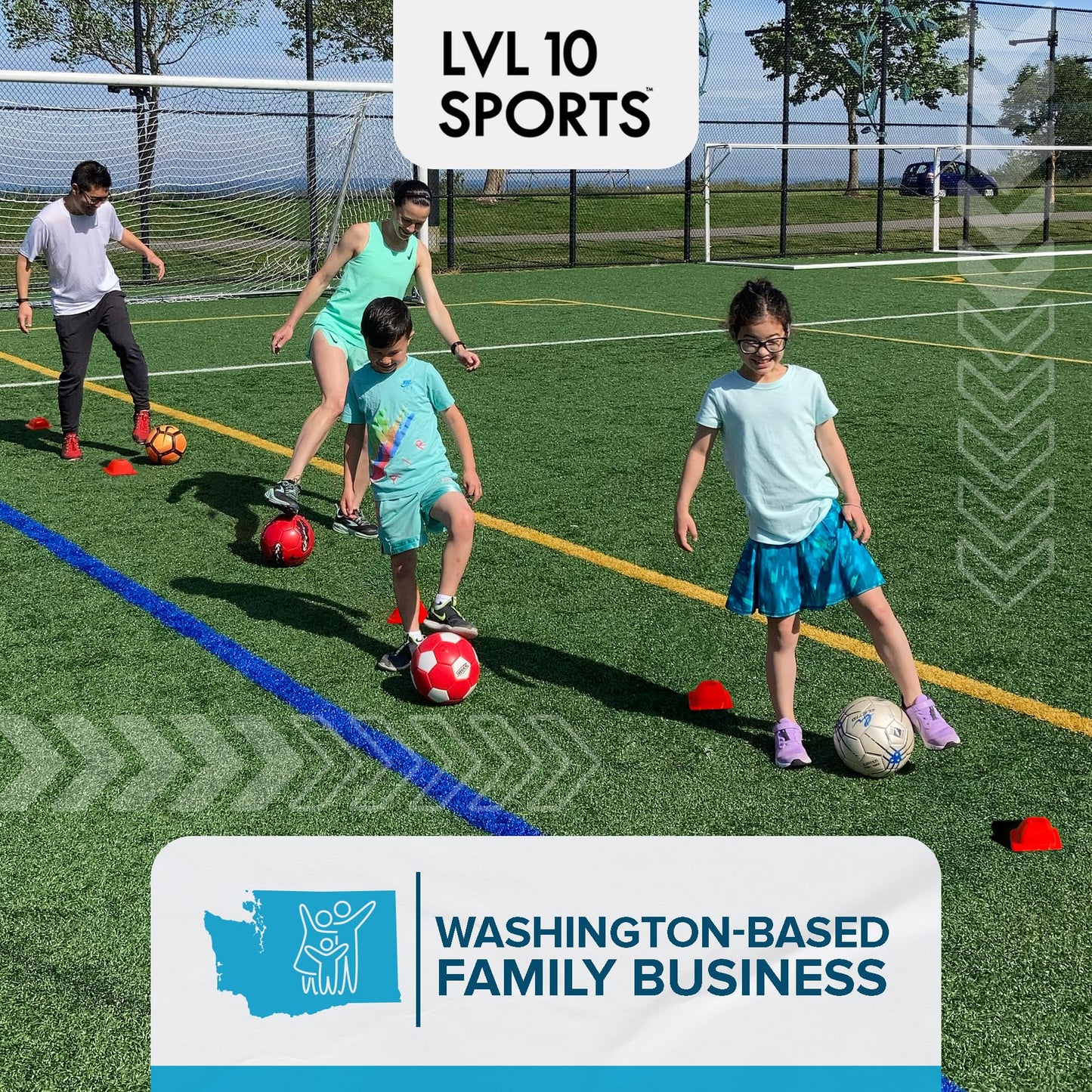 LVL10 Pro Training Cones - 2" Mini Soccer Cones for Sports Training - for Basketball, Football, Basketball and Agility Drills - Soccer Field Markers that Won't Crack, Slide or Fly