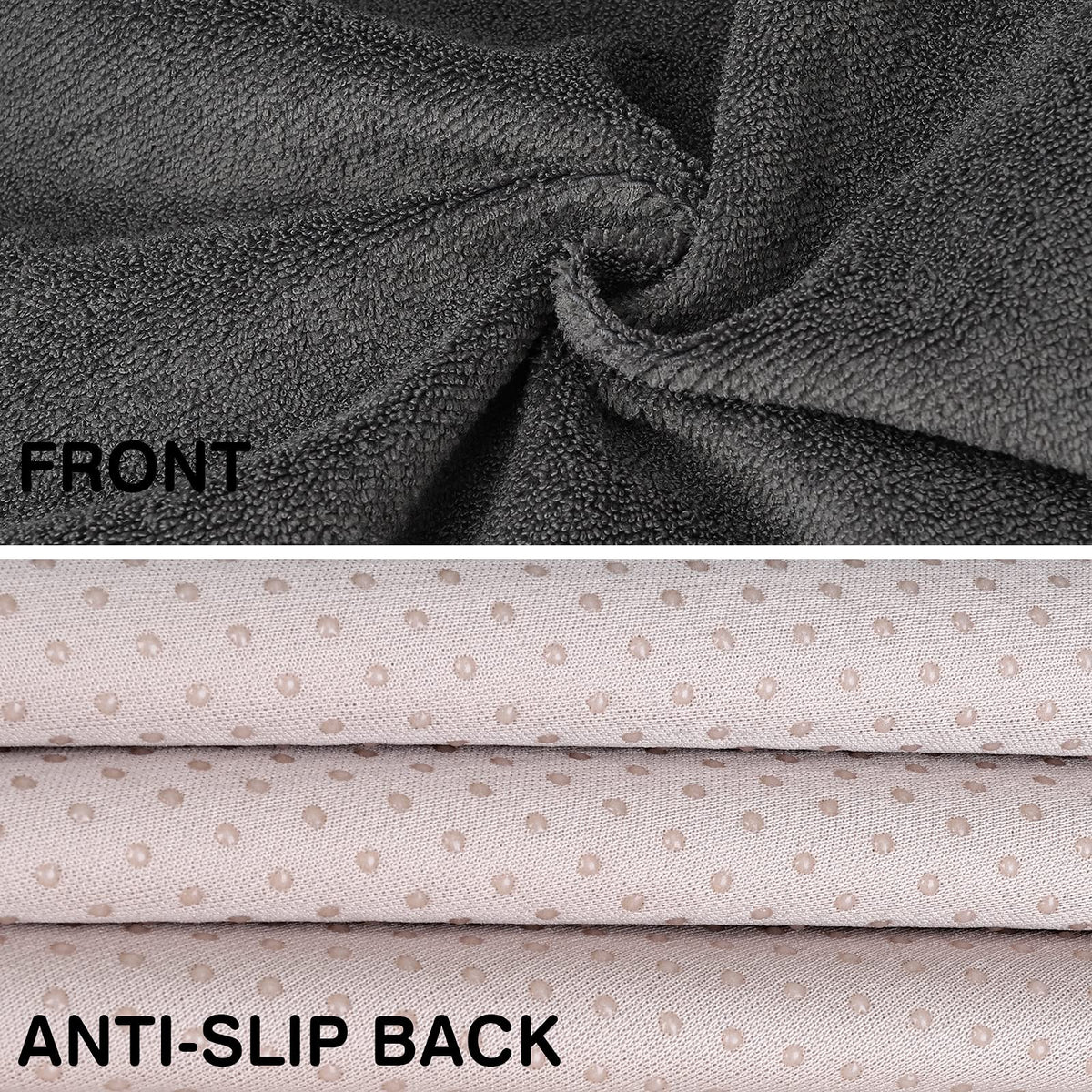 Leader Accessories 2pcs Grey Waterproof Towel Auto Car Seat Cover Protector Machine Washable - Fit Yoga Running Crossfit Athletes Beach Swimming Outdoor Sports