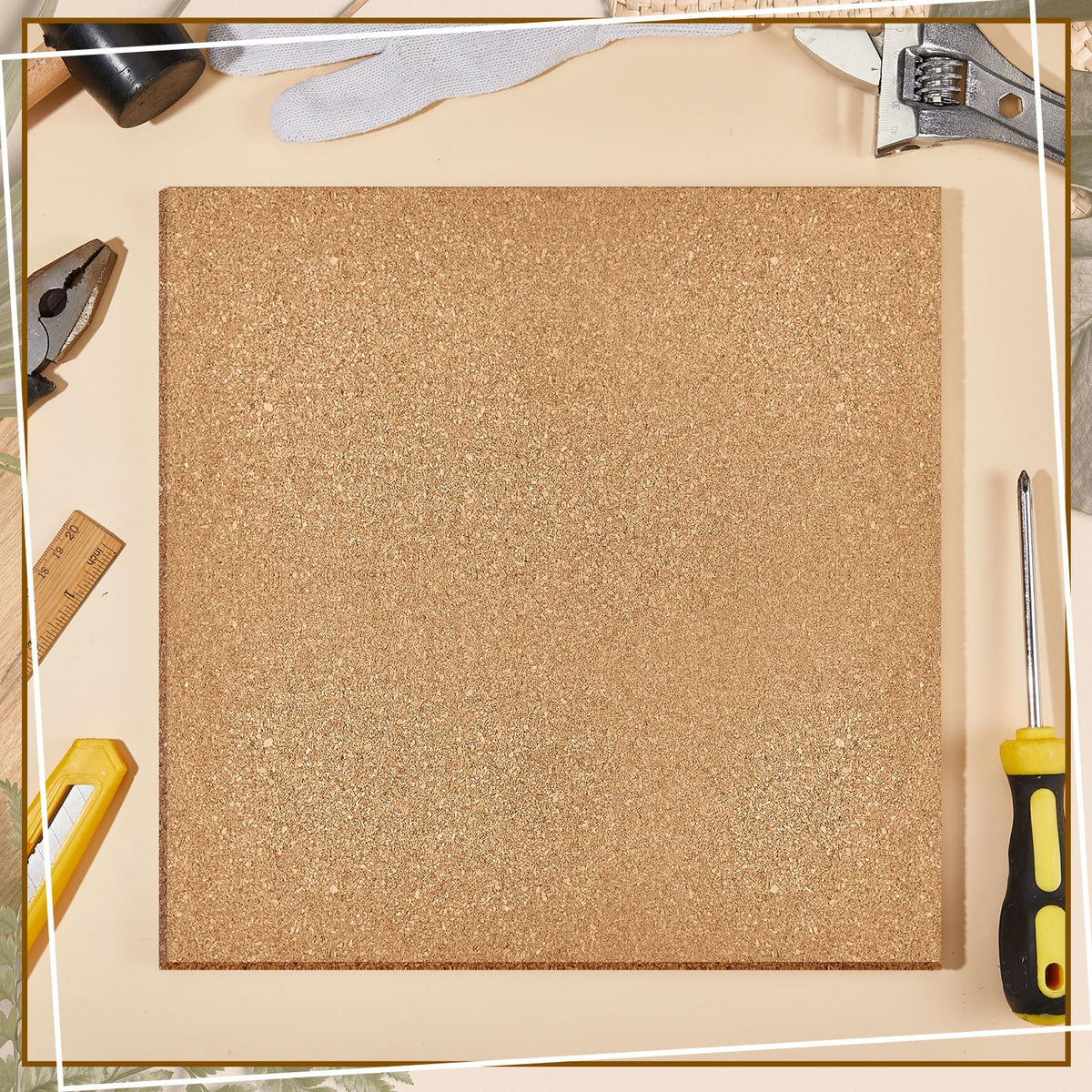 Juexica 4 Pcs 12" x 12" Heat Resistant Stained Glass Work Surface, 1/2" Thick Stained Glass Tools to Protect Table and Countertops for Handwork Beginners