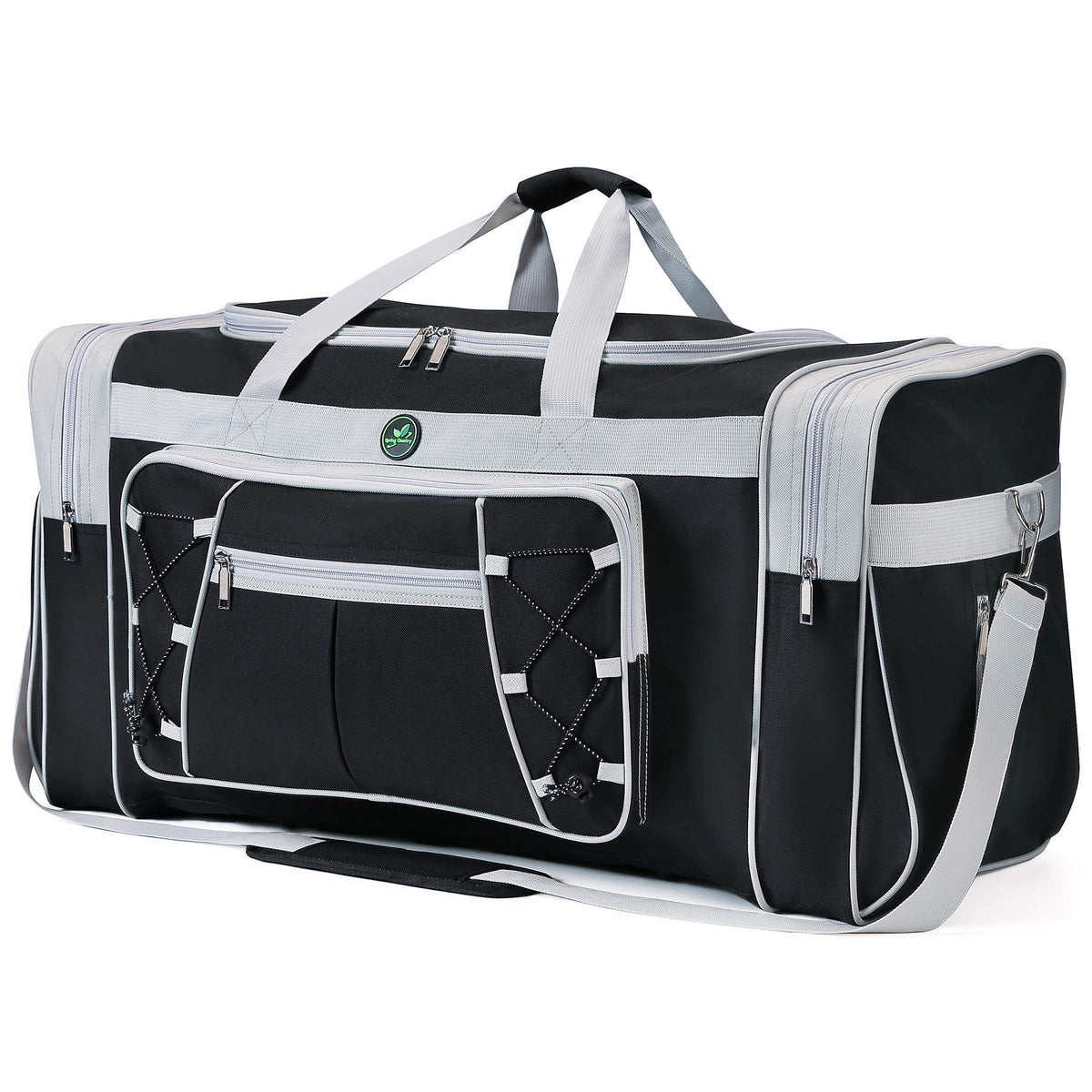 Travel Duffle Bags for Men 26" Black Weekender Over Night Carry On Bag, Lightweight Extra Large Oxford Duffel Gym Sturdy Luggage Water-proof foldable Holdall