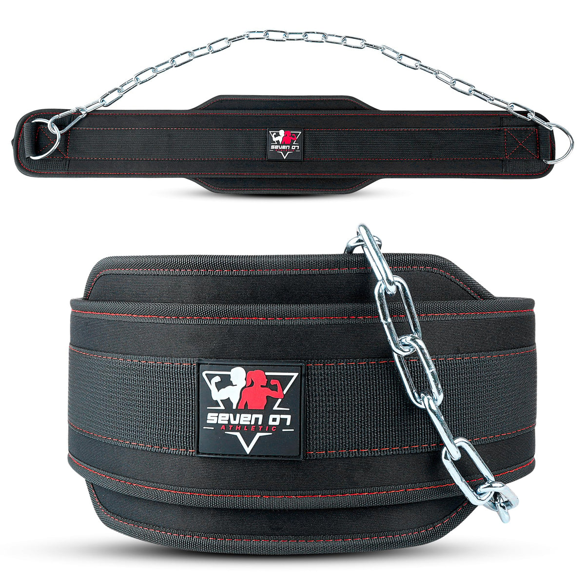 Dip Belt with 30" Stainless Steel Chain, 550-650 Lbs Weight Capacity, Neoprene Weight Lifting Belt, Perfect Weighted Belt for Pullups, Dips, Squats, Gym Workout & Crossfit Training