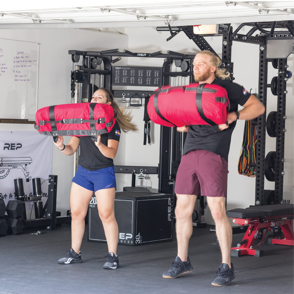 REP Fitness Sandbags, Heavy Duty Workout Sandbags for Training, Cross-Training Workouts, Fitness, Exercise and Military Conditioning, Large, Black