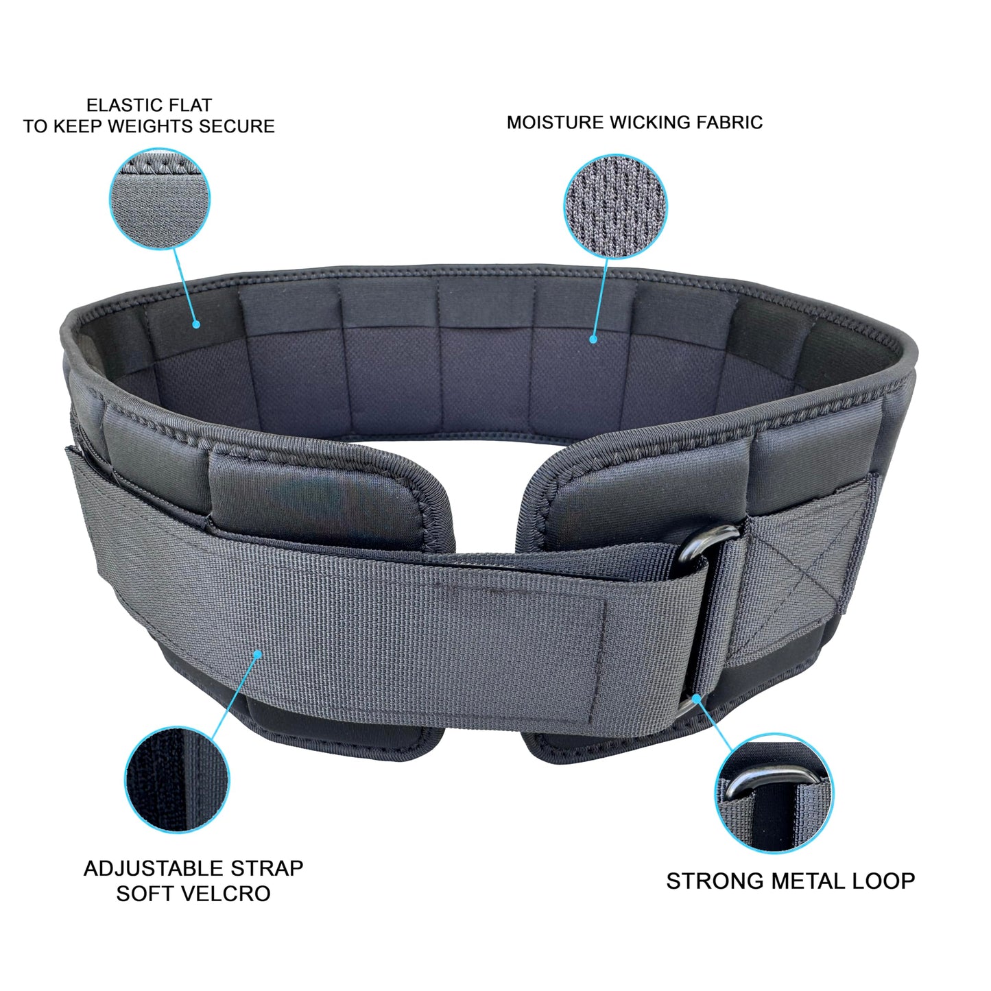 W8FIT Adjustable Weighted Belt for Men & Women – Rucking Belt for Walking, Hiking & Strength Training (6 LB X-Small)